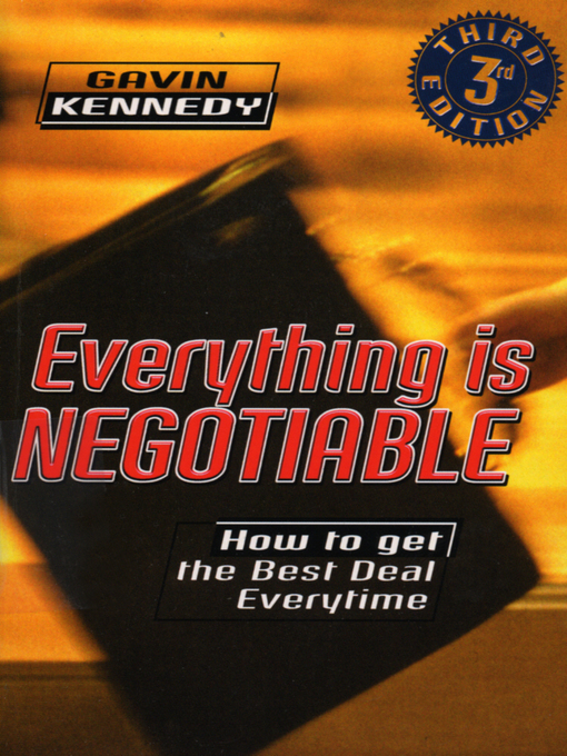 Title details for Everything Is Negotiable by Gavin Kennedy - Available